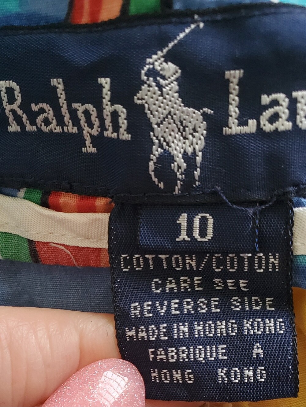 Ralph Lauren Vintage Beach Boat Ski Bear Stadium Shorts Women's Size 10 - Picture 7 of 9